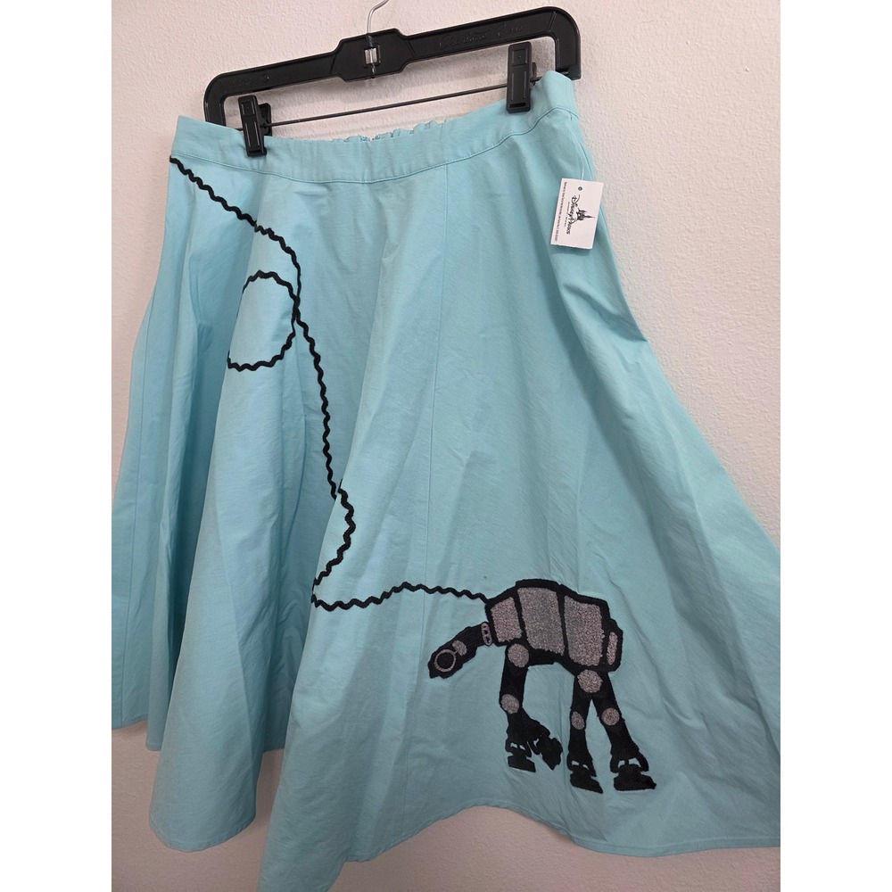 Disney Parks Star Wars AT-AT Poodle Skirt Light Blue Retro Dapper Day Large NWT - Picture 2 of 5